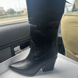 Black Knee High Boots 