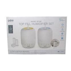 Pure Enrichment Easy Top Fill 2-Pk 3L Auto-Mode Night Light Humidifier Retail $39.00