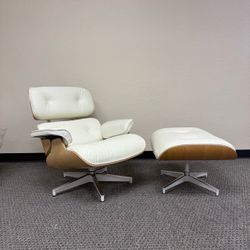 Mid-Century Eames Style Lounge Chair and Ottoman