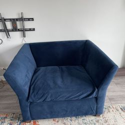 Blue Velvet Sofa Chair