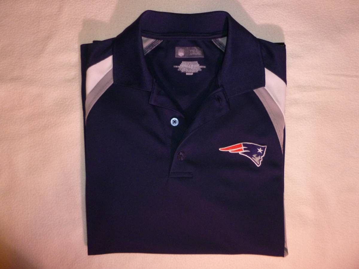 New England PATRIOTS Men's Shirt S Small / M Medium Sewn Logo + Arm Patch. Mens Polo. NFL. Pats Football Shirt.