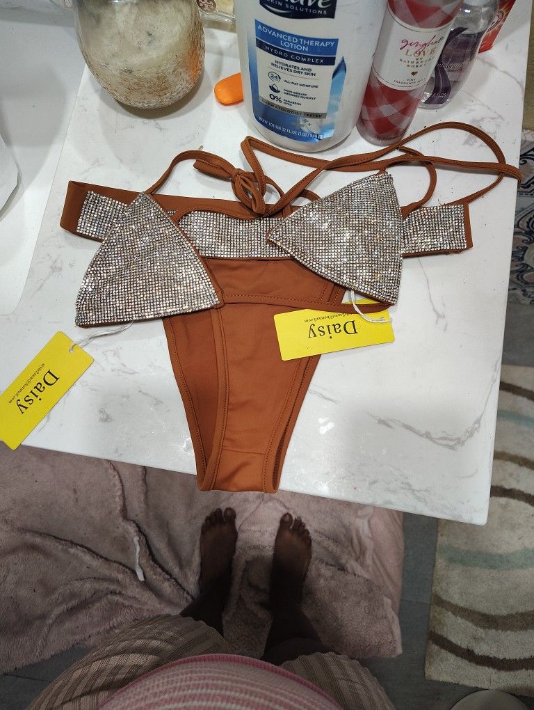 Women camel Color medium Size Swim Suit