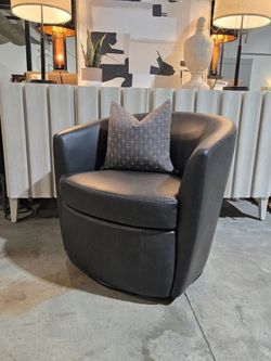 Charcoal Swivel Accent Chair, New!