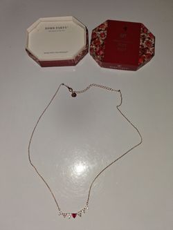 Bomb Party Rose Gold Crystal Necklace July 2023