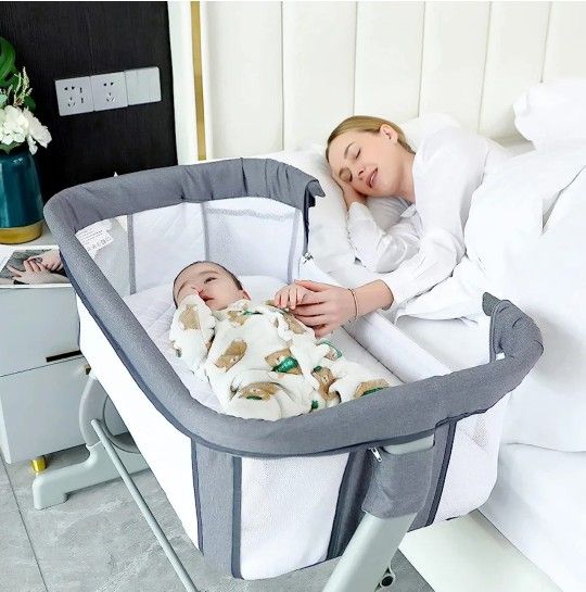 Anayima Baby Bassinet Bedside Sleeper Newborn Baby Bed Cribs