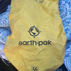 Earth Pak Waterproof Dry Bag - Roll Top Waterproof Backpack Sack (Yellow 55L )
