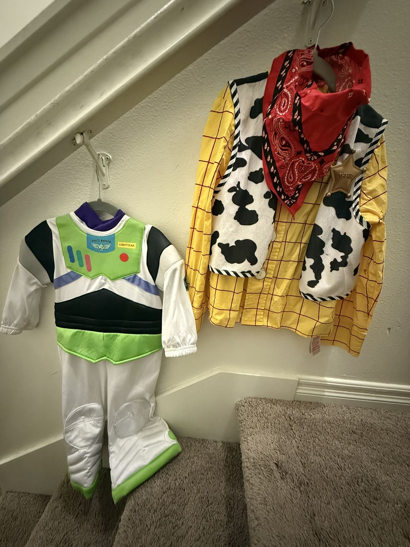 Buzz Lightyear Costume Size 18-24ms Woody Costume Size 7/8