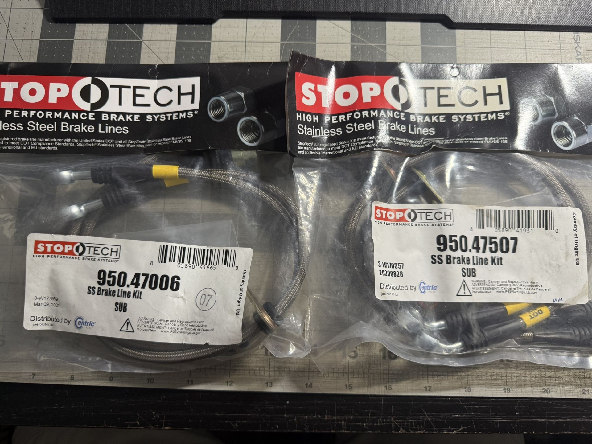 Stoptech Front/Rear Brake Lines (( (contact info removed)6 & (contact info removed)7 Subaru Wrx Sti