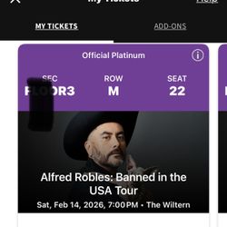 Alfredo Robles Tickets 