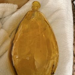 Vintage Italian Handcrafted Glass Amber