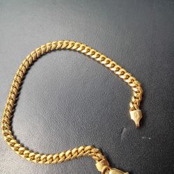 14k Gold Plated Silver Cuban Link 