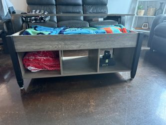 Lift Top Coffee Table Gray With Storage