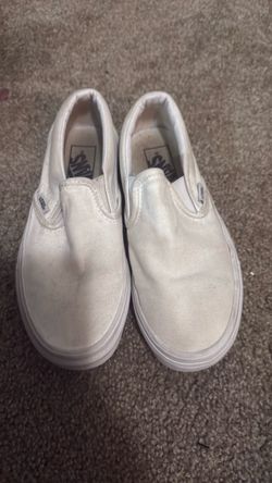 White slide on vans