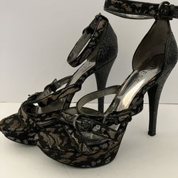 Guess 7.5M Women’s High Heels- Black/ Tan