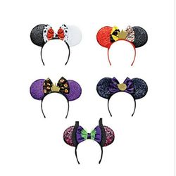 Disney Villan Mickey Minnie Ears Headband Set