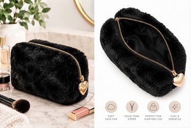 Faux Fur Cosmetic Pouch – Elegant Style for Everyday Organization