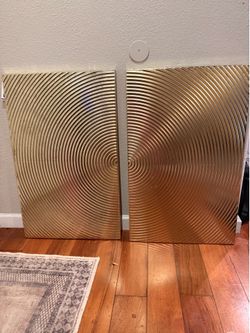 Gold Metal Wall decor Set