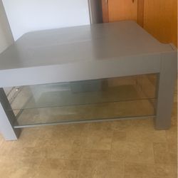 Nice  36”x23x19” Table With Glass Shelves