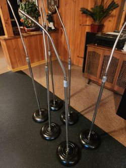 6 Microphone Stands with Goosenecks