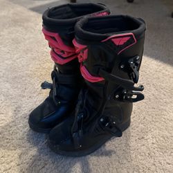 Pink Motorcycle Boots