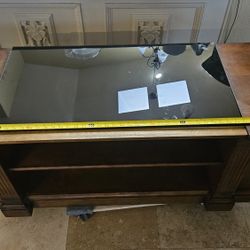 Solid oak media cabinet