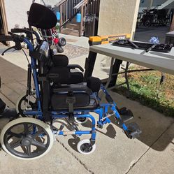 Adjustable Wheelchair + Table NEVER USED
