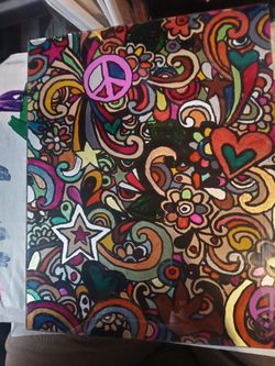 "Peace, Love & Understanding" Alcohol Ink on glass painting