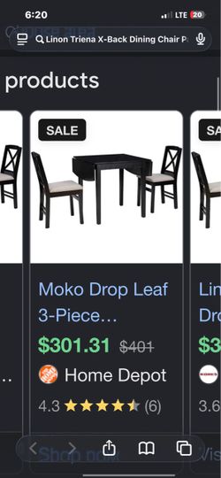 Moko Drop Leaf 3-Piece Dining Set
