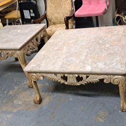 mesas de marmol center table end table buenas condiciones 