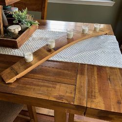 wine stave candle holder