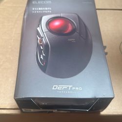 ELECOM DEFT PRO Trackball Mouse, Wired, Wireless, Bluetooth 3 Types Connection, Ergonomic Design, 8-Button Function, Red Ball, Windows11, MacOS (M-DPT