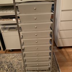 New Michael’s Simply Tidy Clear 10 Drawer Rolling Cart