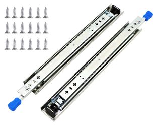 Inch Heavy Duty Locking Drawer Slides 1 Pair 260 Lb Side Mount Full Extension Stainless Steel