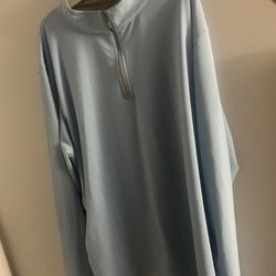 Peter Millar Crown Baby Blue Golf Q Zip