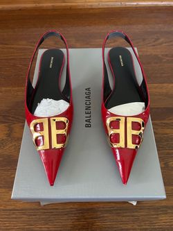 Balenciaga Slingback Glossy Patent
