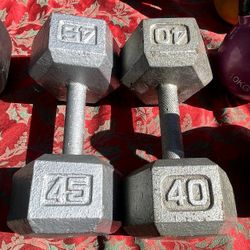 SINGLE DUMBBELLS :  40lb  = $40   &   45lb. =  $45