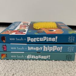 Never Touch A Dinosaur, Hungry Hippo & Porcupine Board Books