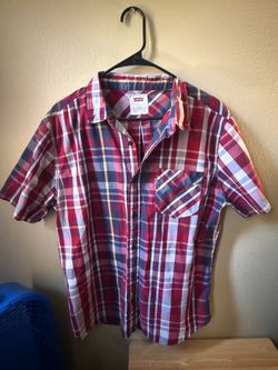 Levis plaid short sleeve