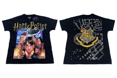 Harry Potter Let The Magic Begin Black T Shirt Mens 2XL New 2 Sided Tee