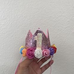 Baby Girl Birthday Crown 