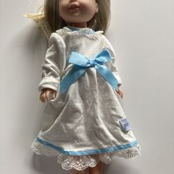 American Girl Doll Wellie Wishers Camille Blonde Blue Eyes 