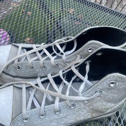 Silver Cheetah Converse