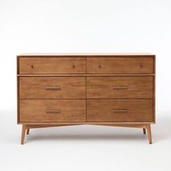 West Elm Mid-Century Matching Bedroom Set (Armoire + 6-Drawer Dresser) – Acorn