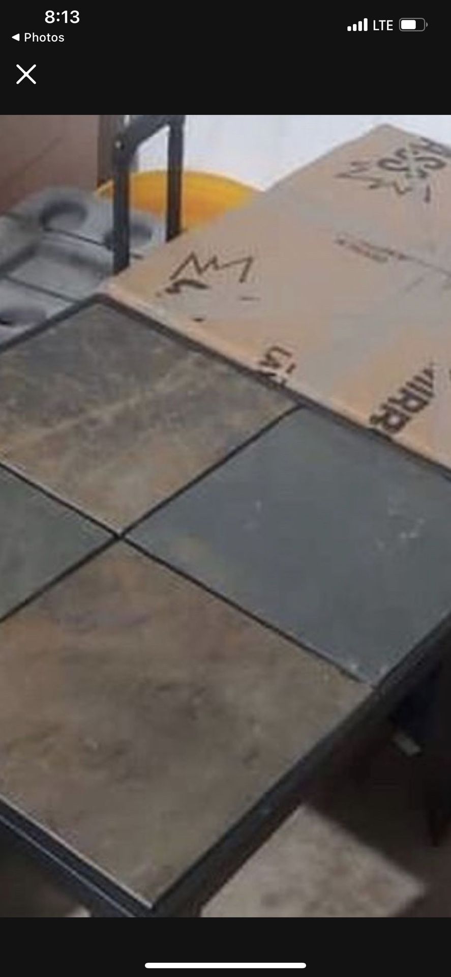 3) Stone/ Black Metal End Tables