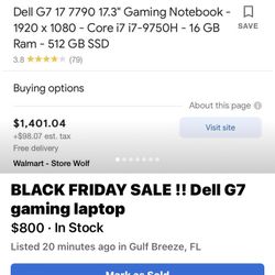 Black FRIDAY Laptop Almost Half Price 