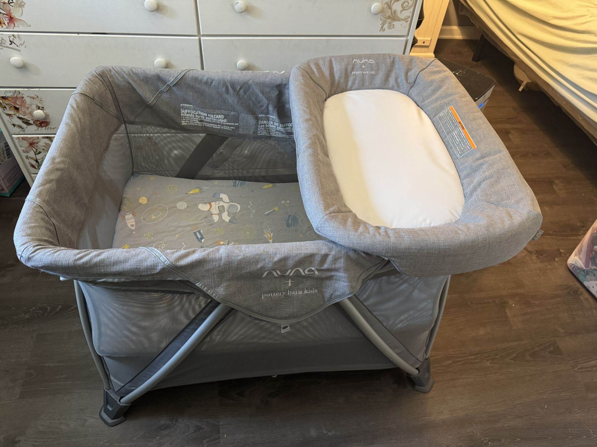 Nuna SENA Aire + Pottery Barn Playard & Changer set
