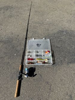 FISHING BUNDLE - Catfish Friendly  with Pole, Reel,  & Tackle Box