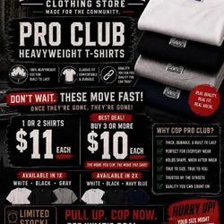 Pro club heavy weight shirts