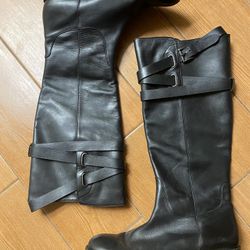 Black Leather Riding Boots 🖤 by Coach size 9.5