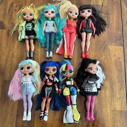 L.O.L. Surprise OMG Fashion Dolls Big Bundle MGA Lot of 8